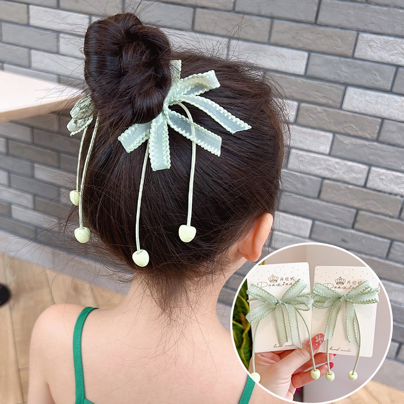 Dây Buộc Tóc Hình Nơ Kiểu Hán Phục Công Chúa Nhỏ Dễ Thương Cho Bé Gái
