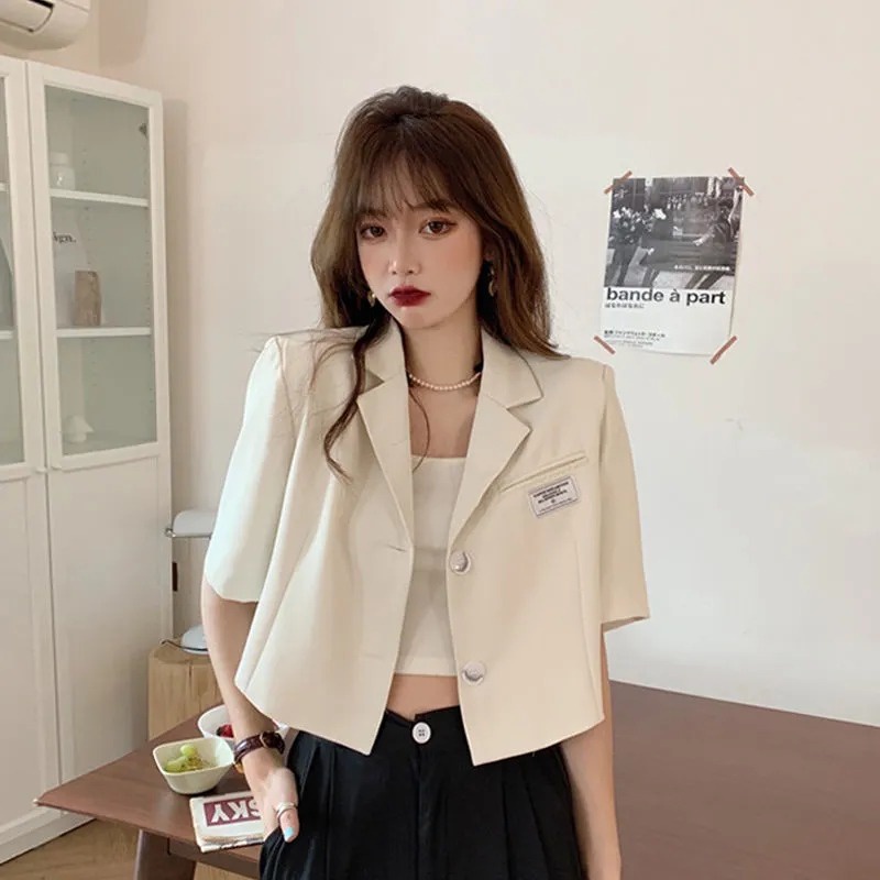 Áo Khoác Vest Ngắn Tay Thời Trang Mùa Hè Mới Cho Nữ