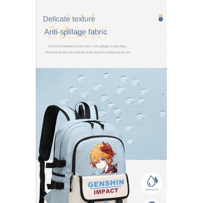 ★Genshin Impact★Balo Đi Học Cỡ Lớn In Họa Tiết Hoạt Hình Dễ Thương