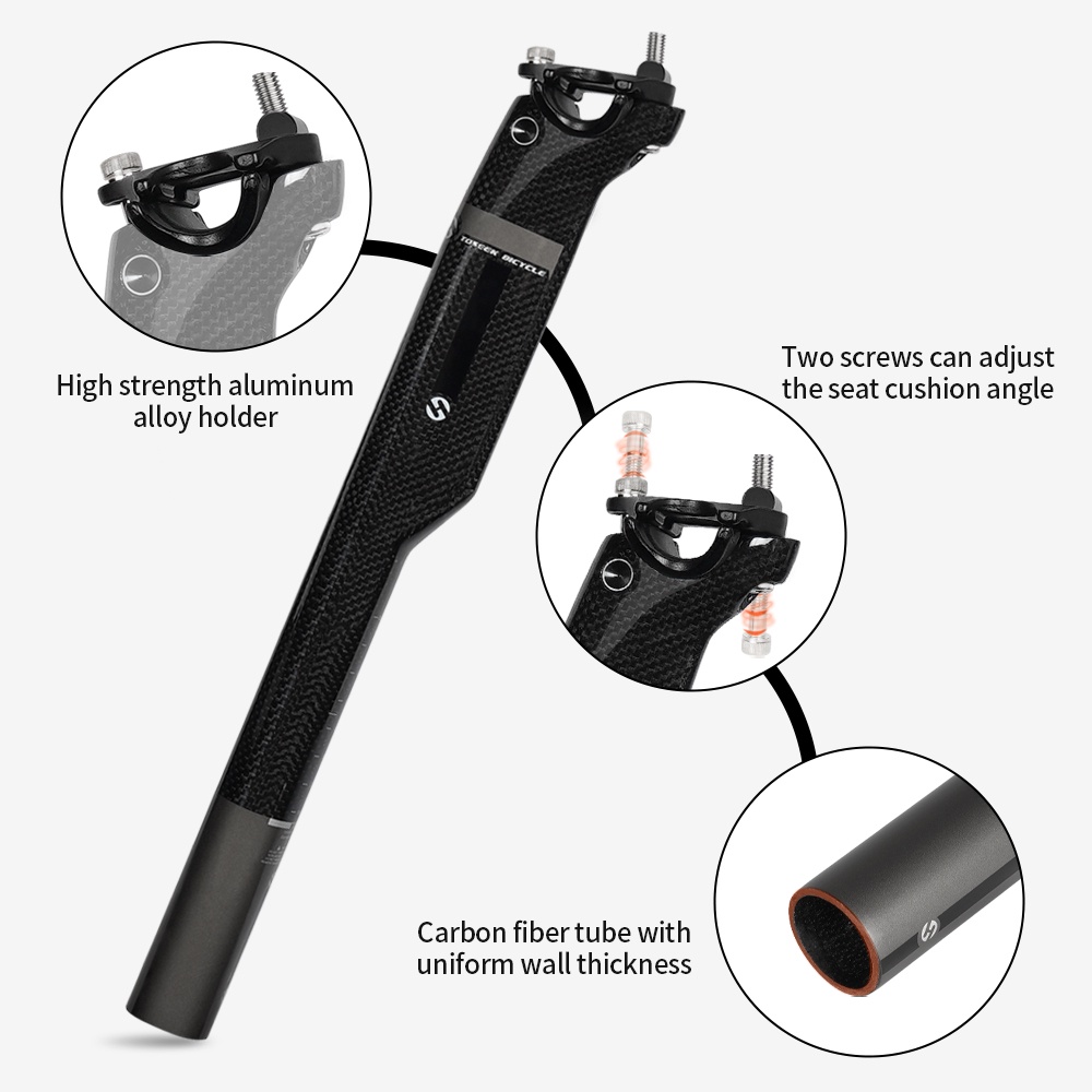 Trục Gắn Yên Xe Đạp Leo Núi Bằng Carbon 20mm Dài 27.2 / 30.8 / 31.6 350 / 400mm