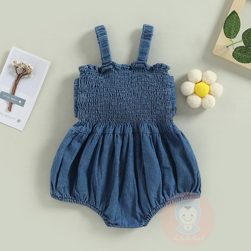 Jumpsuit Denim Sát Nách Màu Sắc Ngọt Ngào LAA6-Infant Cho Bé Gái