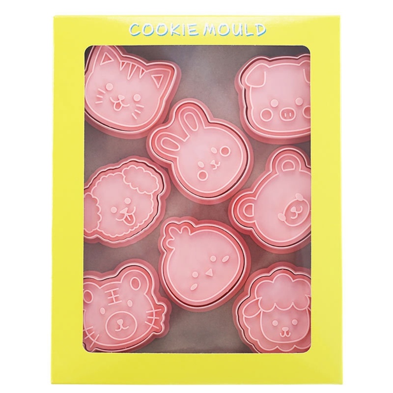 Bộ 16 Khuôn Nhựa Làm Bánh Quy Hình Động Vật Đáng Yêu