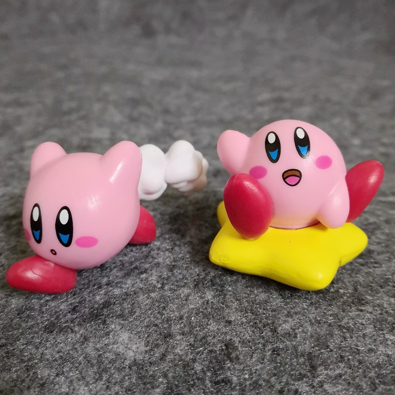 Set 6 Mô Hình Đồ Chơi Nhân Vật Hoạt Hình Kirby Waddle Dee Doo Cầm Táo Mini Bằng PVC Làm Quà Sinh Nhật Cho Bé