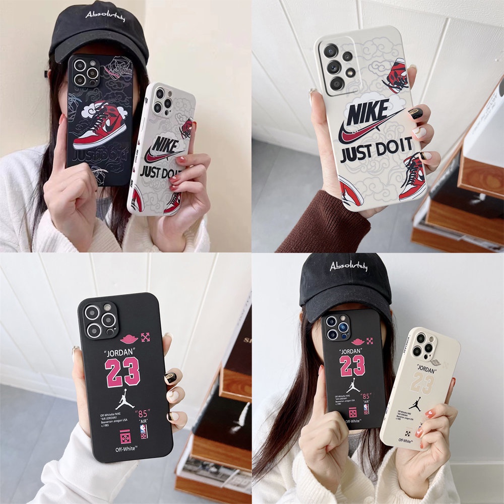 Fashion Air Jordan Phone Case For OPPO Reno 4 5 6 6Z 4F 5F A93 A94 4G 5G Cute Side Pattern Soft TPU Cover DY2