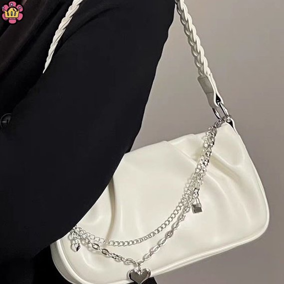 Túi Đeo Chéo Da Pu Phối Dây Xích Thời Trang Cho Nữ Jp5