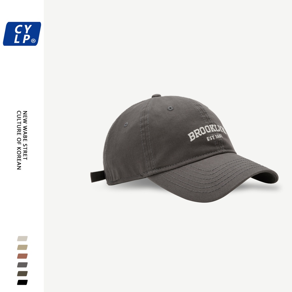 Mũ Lưỡi Trai Mềm Thêu Chữ Phong Cách Hàn Quốc Thời Trang Xuân Hè Cho Cặp Đôi