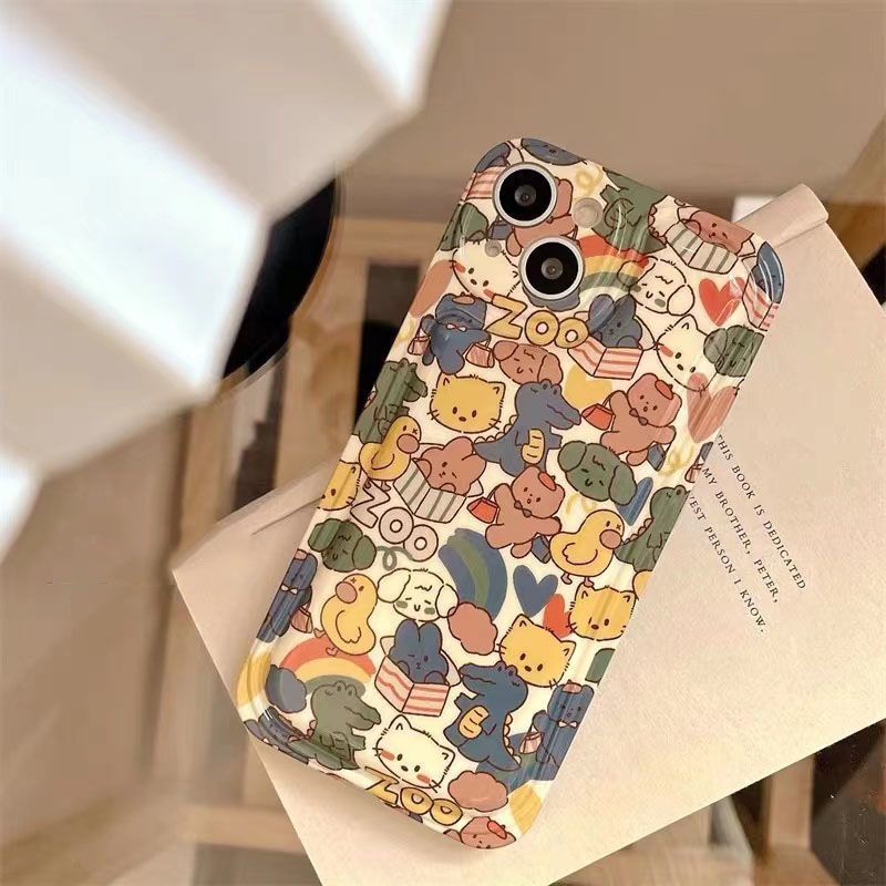 ✅Ốp Điện Thoại Mềm Chống Sốc In Hình Sở Thú Hoạt Hình Dễ Thương Cho iPhone 14 / 12promax 13 11 xr max XGKS