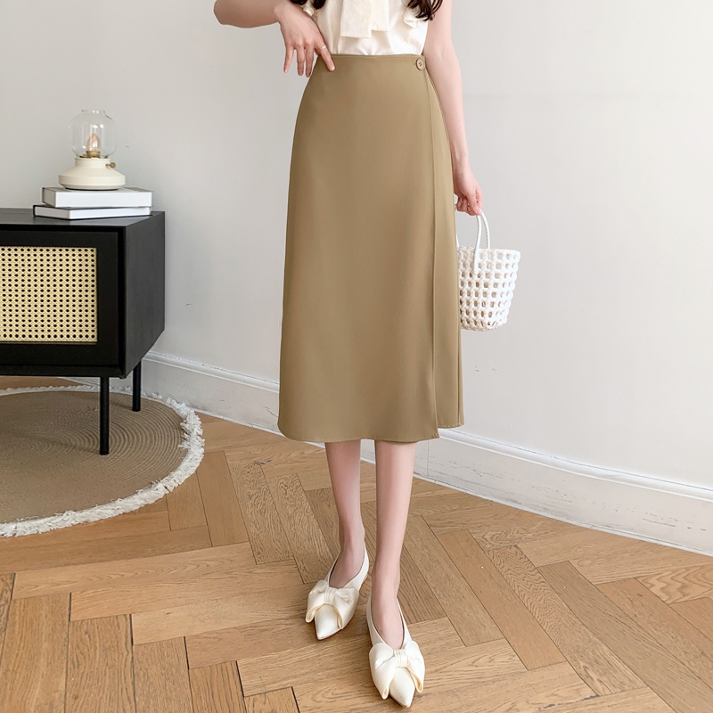 Chân Váy Lửng Màu Sắc Đơn Giản Phong Cách Hàn Quốc Dành Cho Nữ