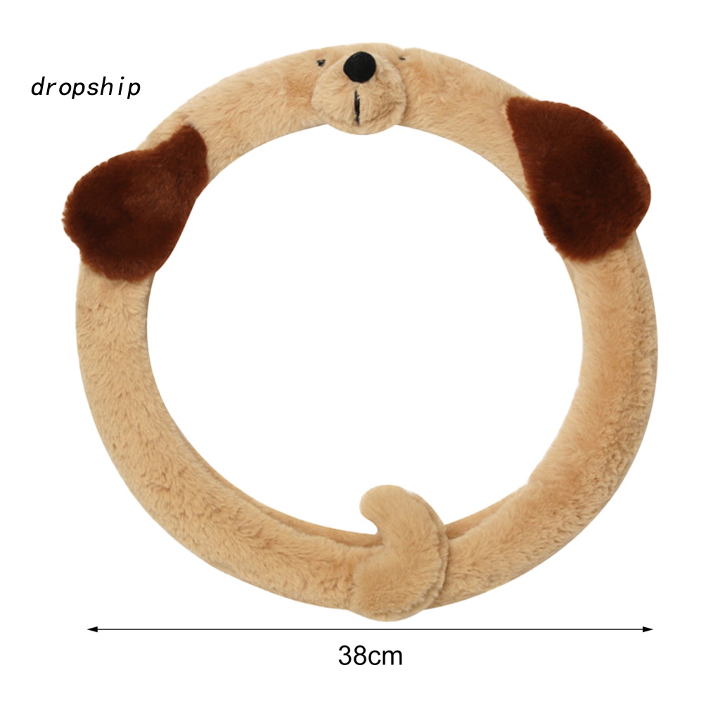 Vỏ Bọc Vô Lăng 38cm Bằng Lông Nhung Họa Tiết Hoạt Hình Dễ Thương Cho Xe Tải