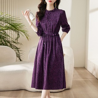 Đầm Satin Cao Cấp Cỡ Lớn Che Bụng Thời Trang Mùa Xuân Mới 2023