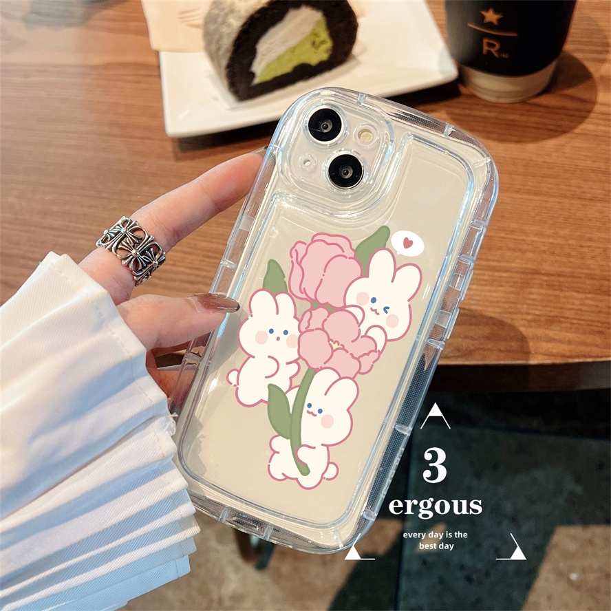 Ốp Điện Thoại TPU Mềm Hình Thỏ Hoạt Hình Cho Vivo Y02s Y02 Y15A Y15s Y12A Y12s Y20 Y20s Y20i Y21 Y21s Y33s Y16 Y22 V25 Y20G Y20D T1x Y01 Y17 Y15 Y12 Y1s Y19 Y51 Y31 Y95 Y93 Y91C Y51 Y31