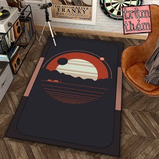 Thảm Trang Trí Tranh Phong Cảnh Retro Asthetic Decor Phòng Ngủ Phòng Khách Văn Phòng