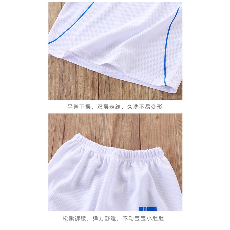 Bộ Quần Áo Thể Thao Tay Ngắn 90-160CM In Chữ Phong Cách Hàn Quốc Thời Trang Mùa Hè Cho Bé Trai Và Gái