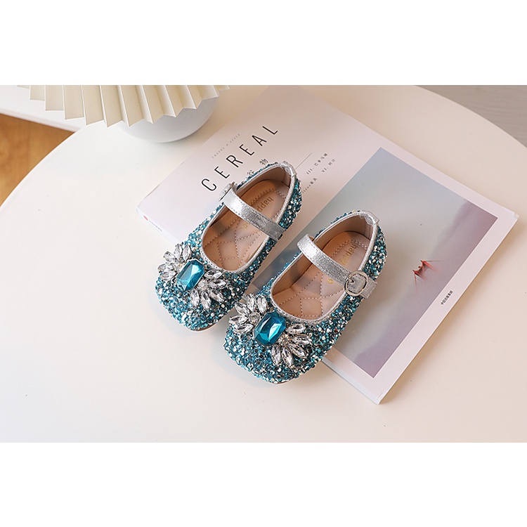 Giày Công Chúa Mary Jane Đính Đá Đáng Yêu Thời Trang Xuân Hè 2023 Cho Bé Gái