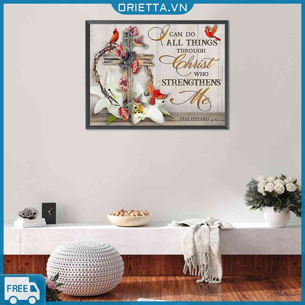 ❖Orietta♪  5D DIY Full Drill Round Shape Cross Letters Rhinestone Diamond Drawing for Ho AU