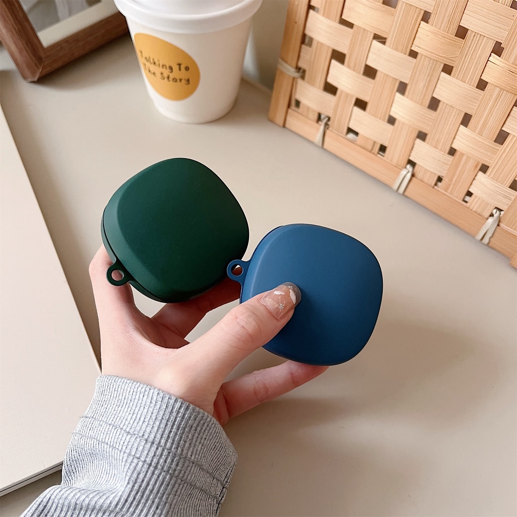 Vỏ Bảo Vệ Hộp Sạc Tai Nghe bluetooth Không Dây Baseus Bowie WM02 plus WM02 + Màu Trơn Kèm Móc Tiện Dụng