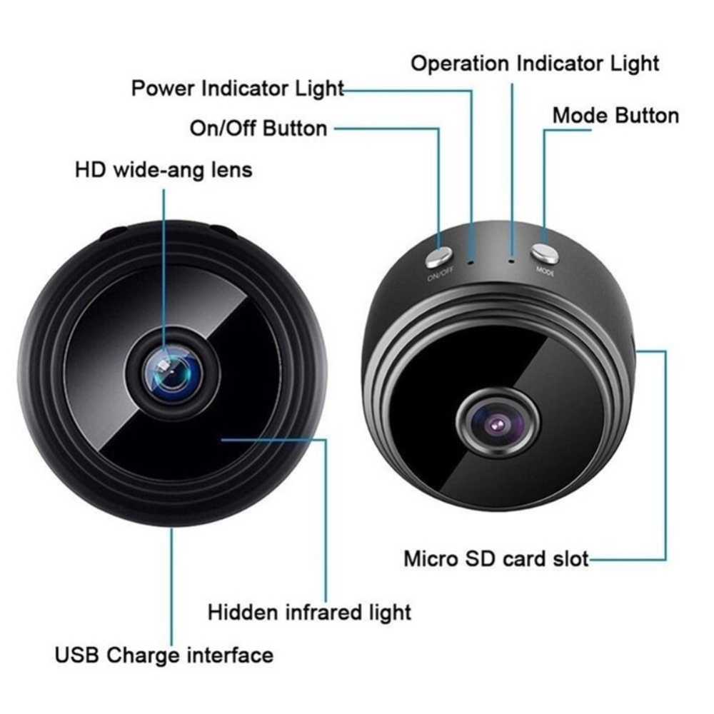 Camera An Ninh Mini Thông Minh A9 Kết Nối WIFI Hỗ Trợ Quay Đêm 1080P HD