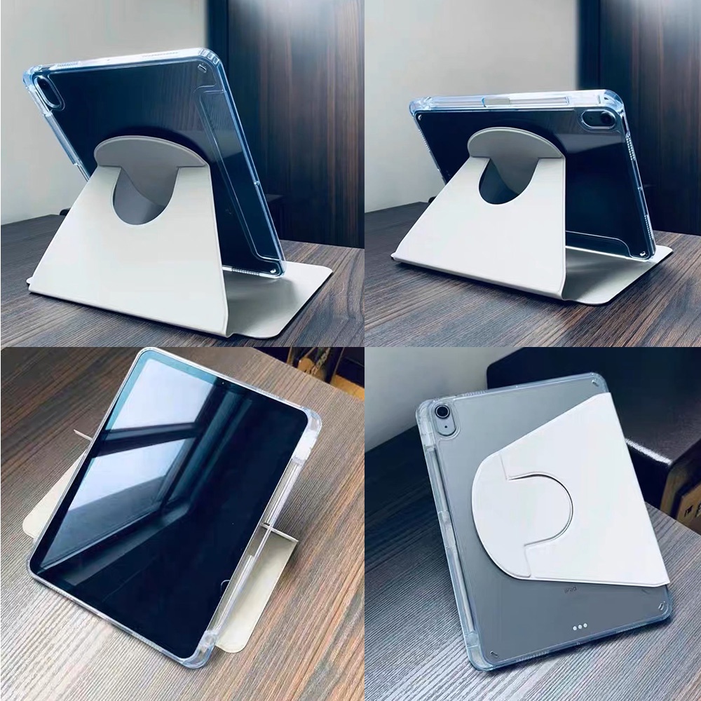 Bao Da Máy Tính Bảng Xoay Được Có Ngăn Đựng Bút Chì Cho iPad Pro 11 Air 5 Air 4 7th 8th 9th 10.2 inch