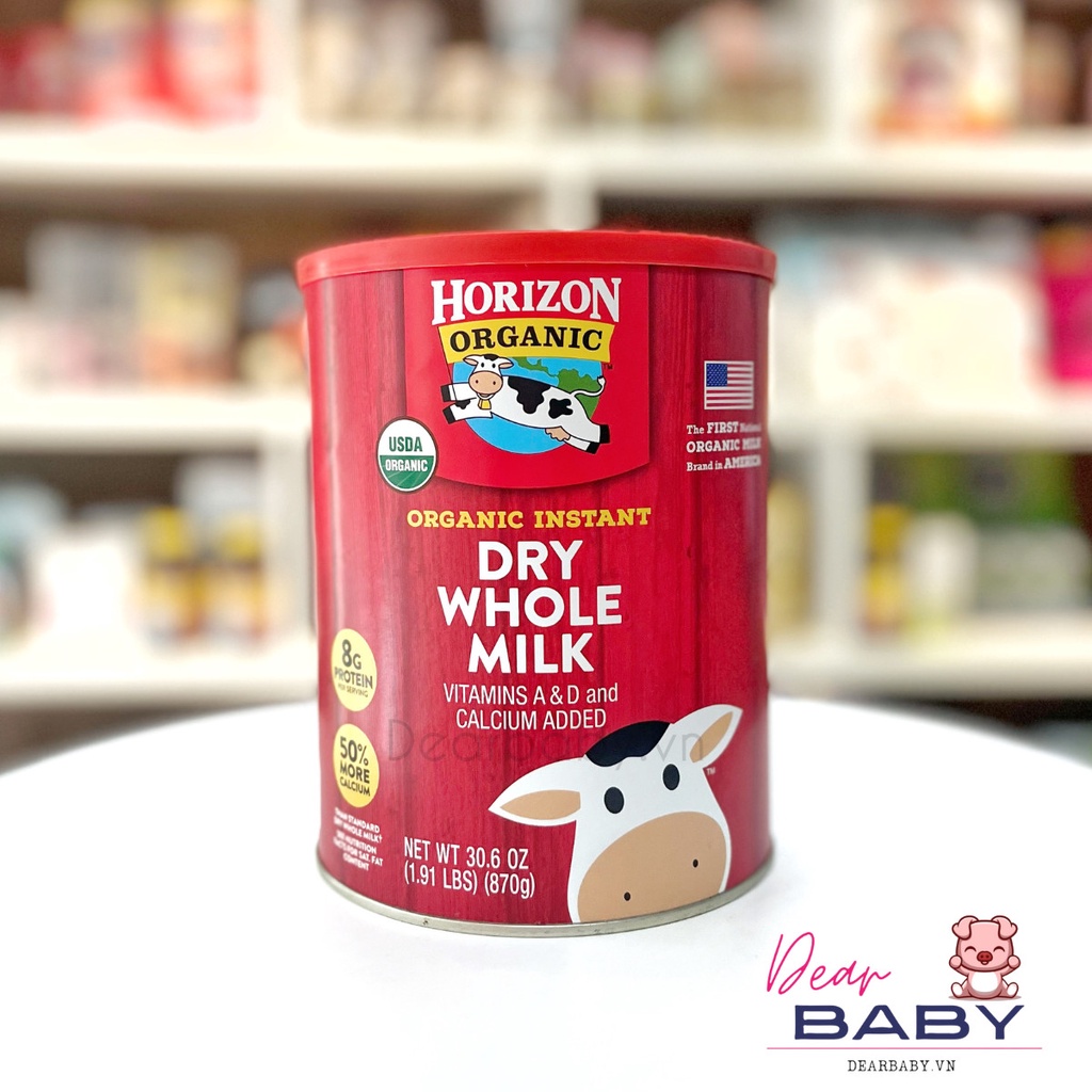 Sữa tươi nguyên kem dạng bột Horizon Organic Dry Whole Milk 870g - Mỹ