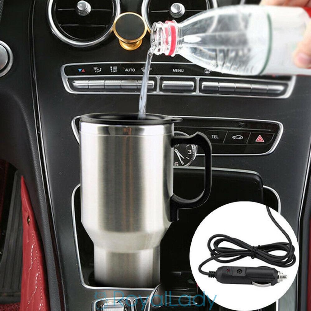 Ấm Đun Nước Bằng Thép Không Gỉ 12V Cho Xe Hơi