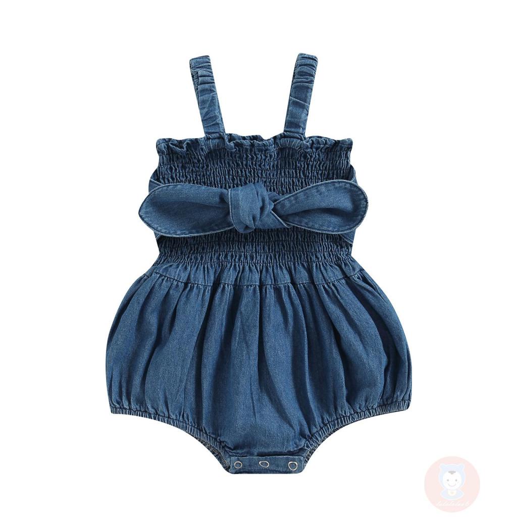 Jumpsuit Denim Sát Nách Màu Sắc Ngọt Ngào LAA6-Infant Cho Bé Gái