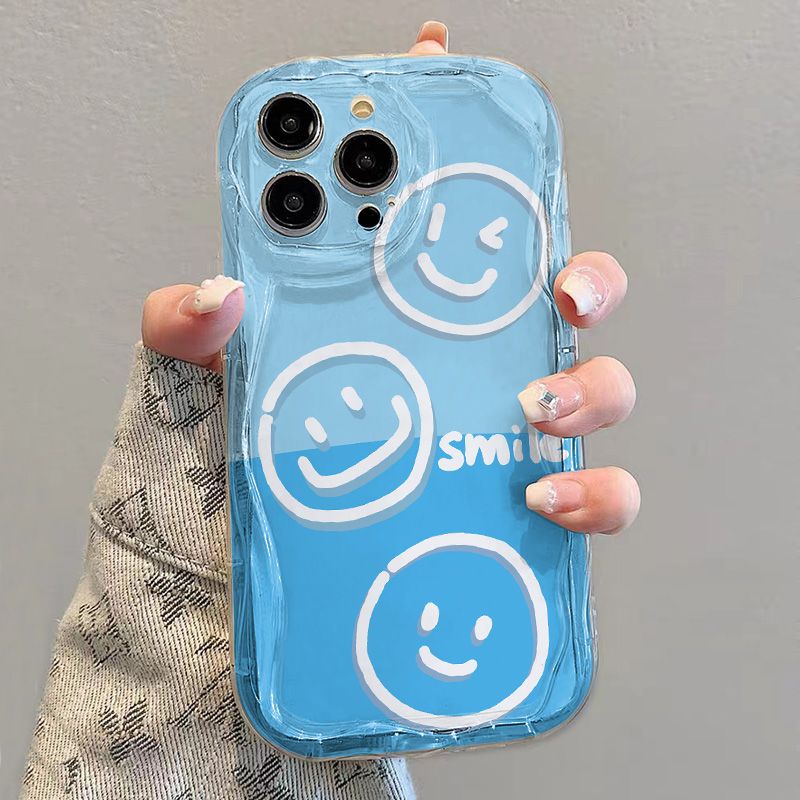 ✅Ốp Điện Thoại Dẻo Trong Suốt Họa Tiết Mặt Cười Màu Gradient Chống Sốc Cho iPhone14 / 13promax 12 / 11 7 / 8p xsxr JPH9
