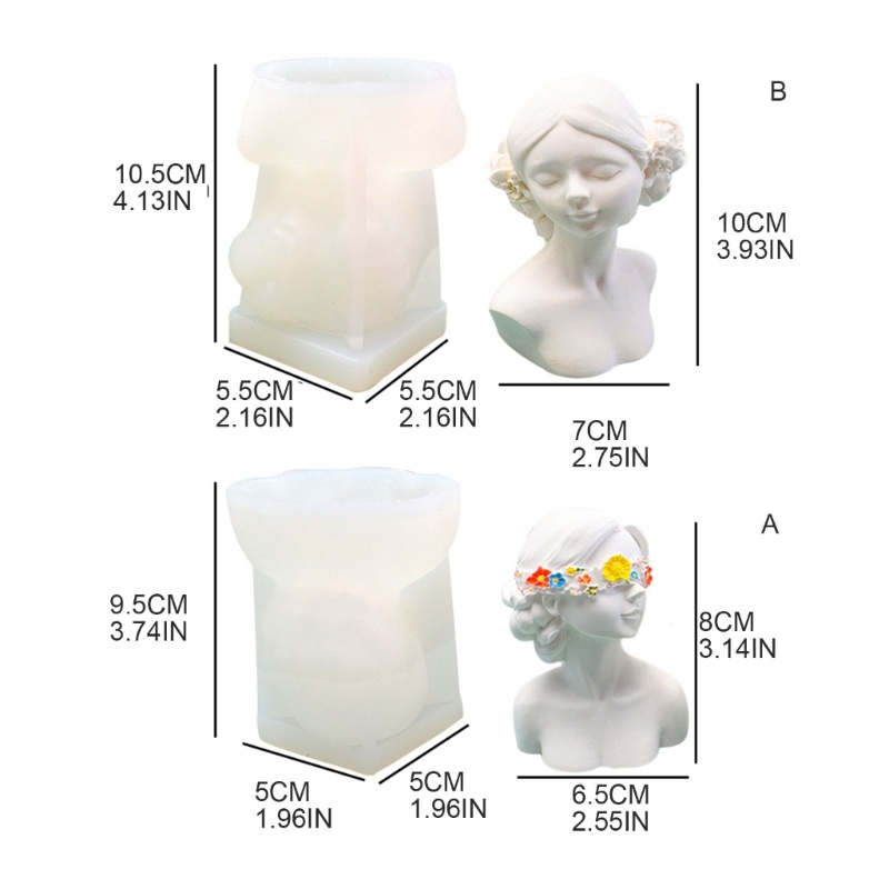 Khuôn Làm Đất Sét Resin Hình Cô Gái