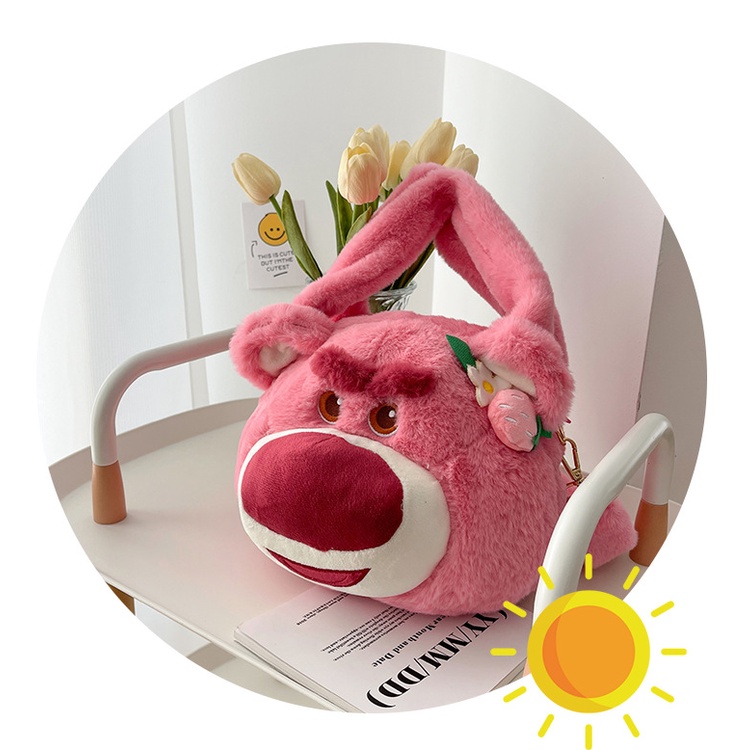 Túi Đeo Chéo Thiết Kế Hình Chú Gấu Hoạt Hình Dễ Thương