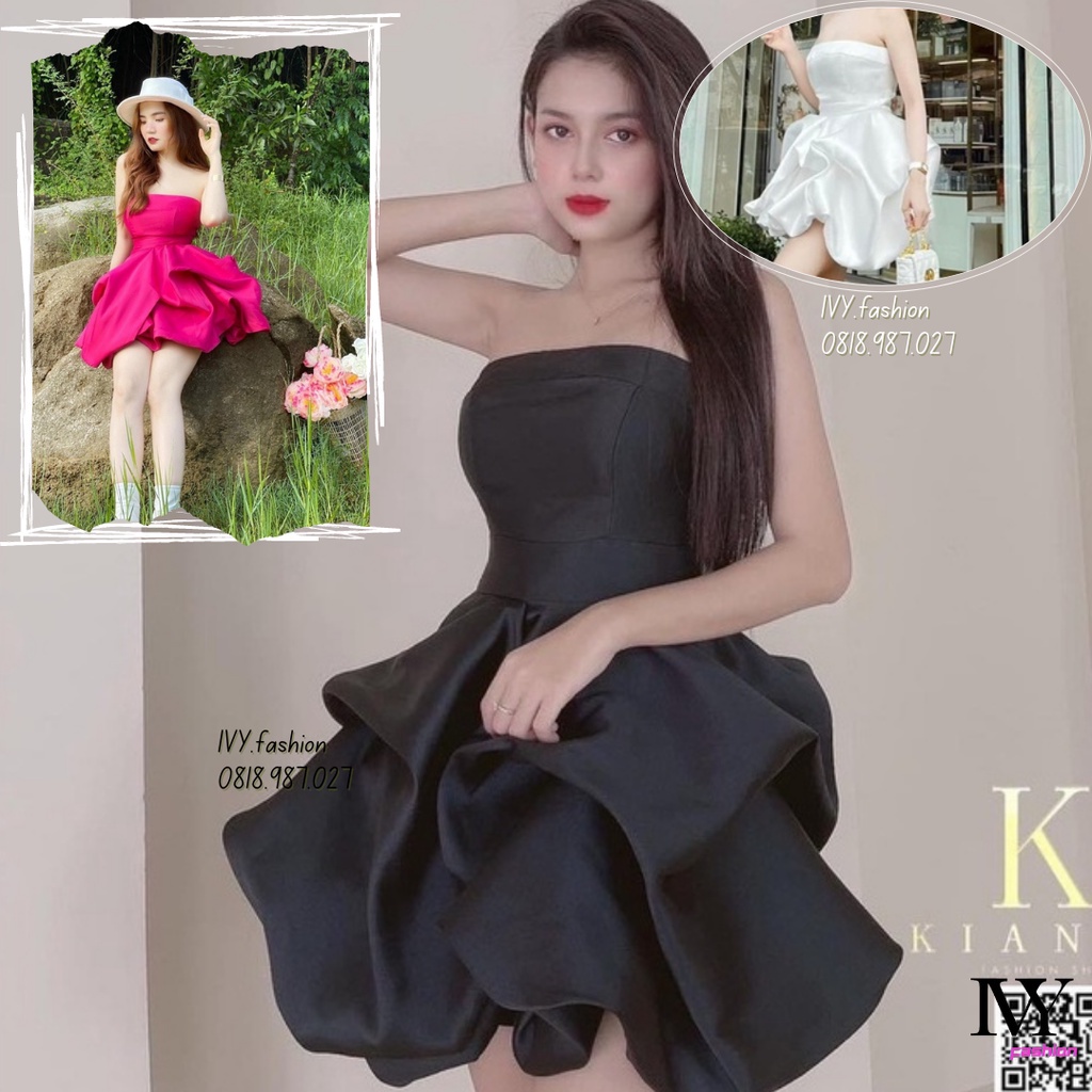 Đầm váy ôm body cúp ngực 🔥Tafta Thái🔥 mút ngực đen hồng trắng Ivy.fashion đi biển dự tiệc dạo phố bigsize gợi cảm sexy