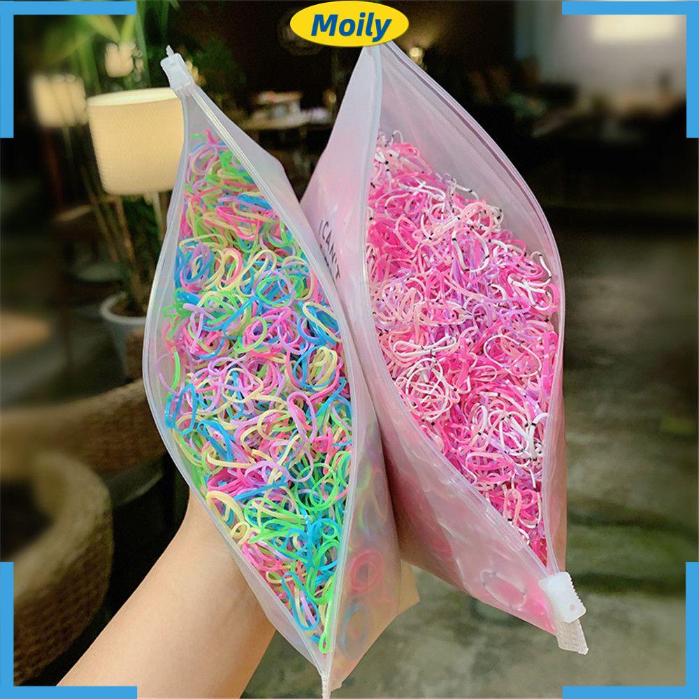 Set 1000 Dây Thun Cột Tóc Co Giãn Sử Dụng Một Lần Thời Trang Cho Nữ