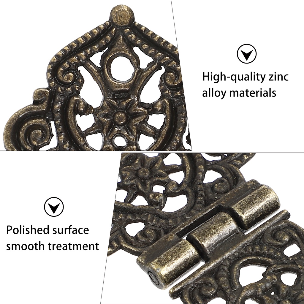Set 10 Bản Lề Hộp Nhỏ Phong Cách Cổ Điển Cho Tủ Bếp