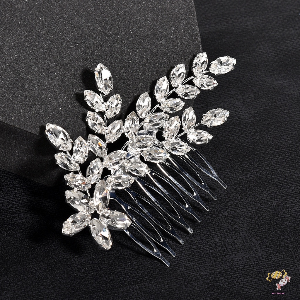 YADORNOS Lược Cài Tóc Hình Vương Miện Đính Đá Kính Lấp Lánh Cho Cô Dâu