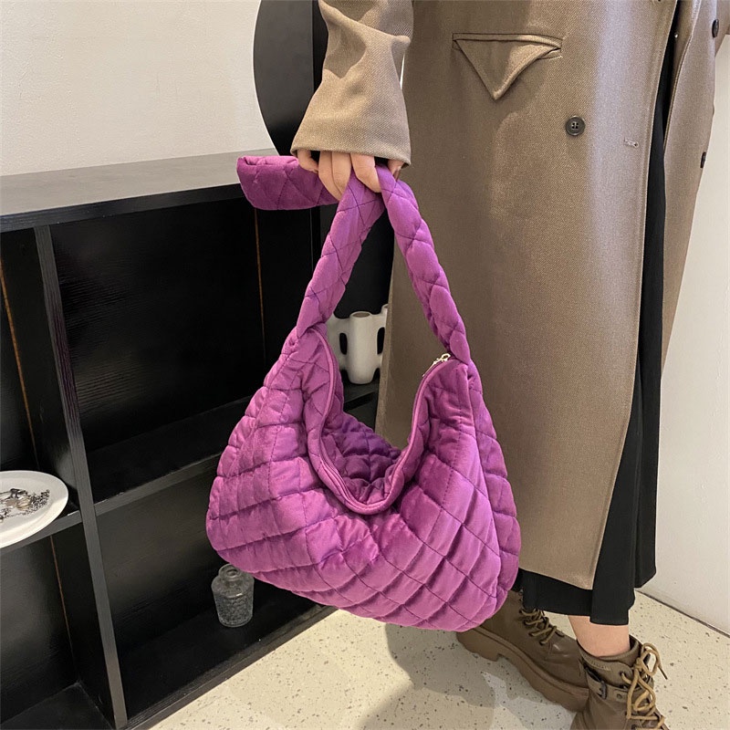 MISCHA Túi Xách Nữ Vải Nhung Cỡ Lớn Thiết Kế Đơn Giản Màu Sắc Thanh Lịch