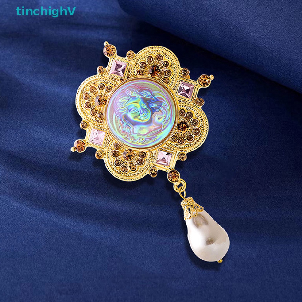 [TinchighV] Ghim Cài Áo Đính Ngọc Trai Giả Trong Suốt Nhiều Màu Phong Cách Thời Trung Cổ Cho Nam Và Nữ
