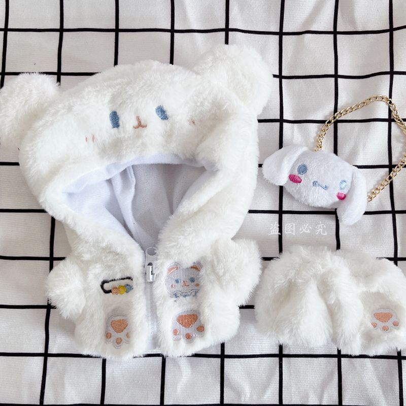 Bộ Áo Khoác + Quần Dài 20cm 20cm Bằng Cotton Có Khóa Kéo In Họa Tiết Gấu / Ngôi Sao Dễ Thương