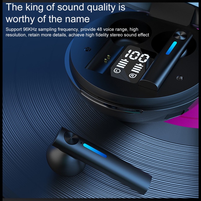 Tai Nghe Bluetooth 5.0 Zevaret T15 Tws Không Dây Tích Hợp Gương Trang Điểm Cảm Ứng Tiện Dụng