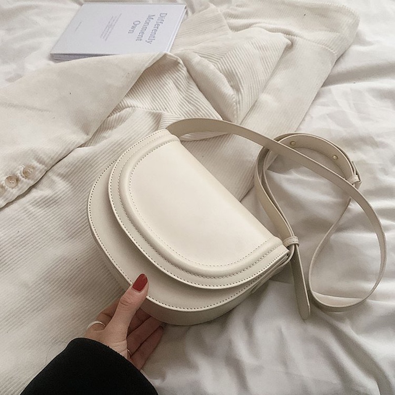 Túi Đeo Chéo Màu Sắc Tương Phản Phong Cách Phương Tây Cho Nữ