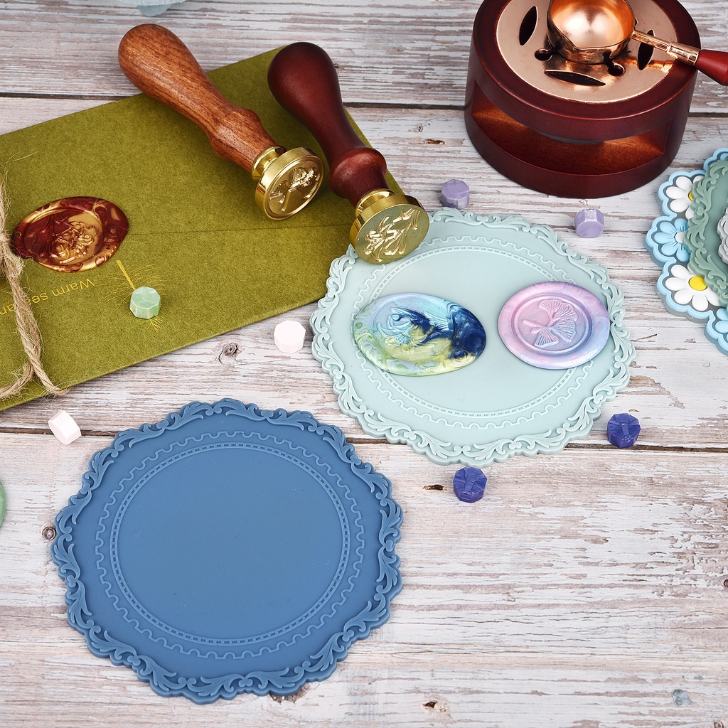 Mềm silicone niêm phong sáp destencil sáp niêm phong niêm phong cho DIY đám cưới bên niêm phong sáp niêm phong ủng hộ