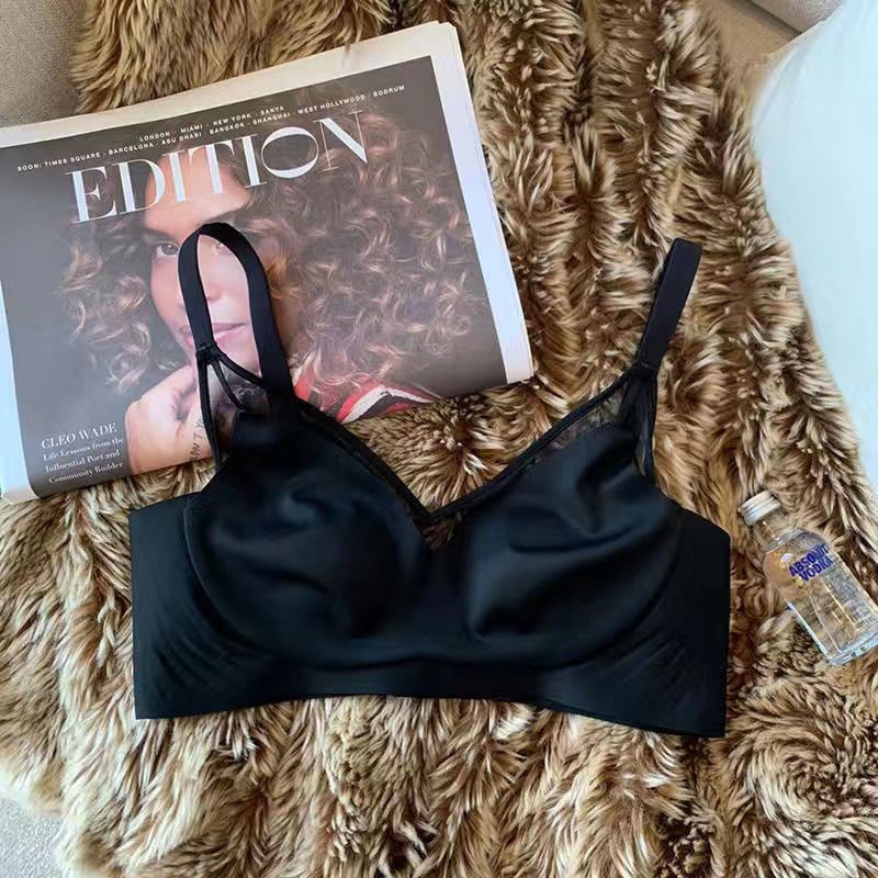 One Áo Ngực Màu Trơn Siêu Mỏng Không Đường May Hình Tai Thỏ Xinh Xắn