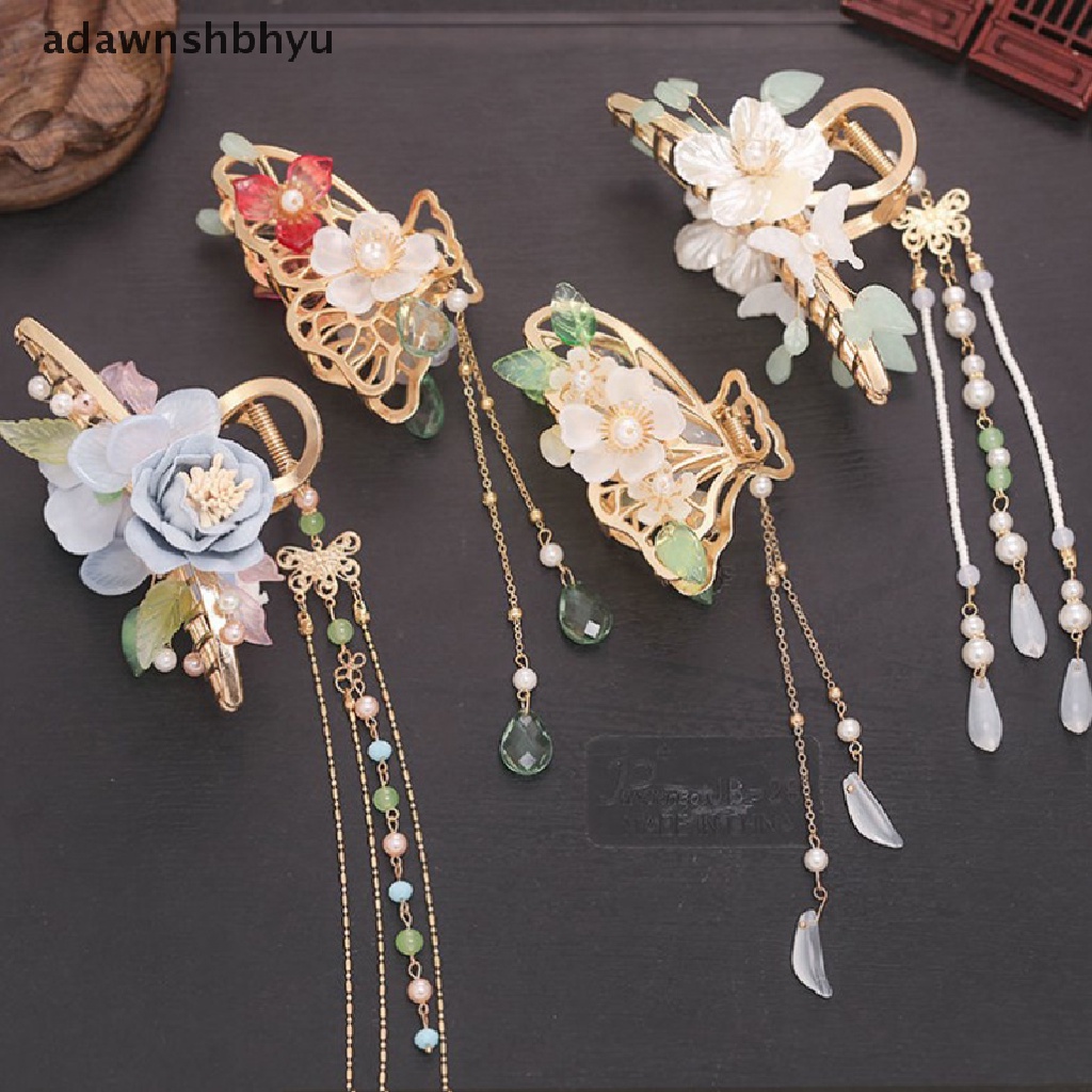 1 Kẹp Tóc Kim Loại Hình Hoa Bướm Phong Cách Hanfu