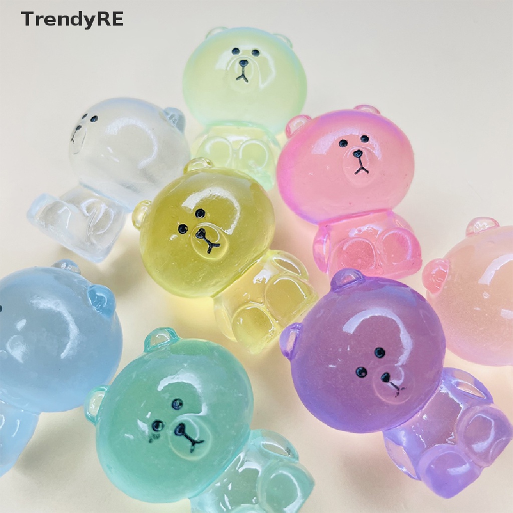 Tượng Gấu Hoạt Hình Phát Quang Trang Trí Phong Cảnh DIY