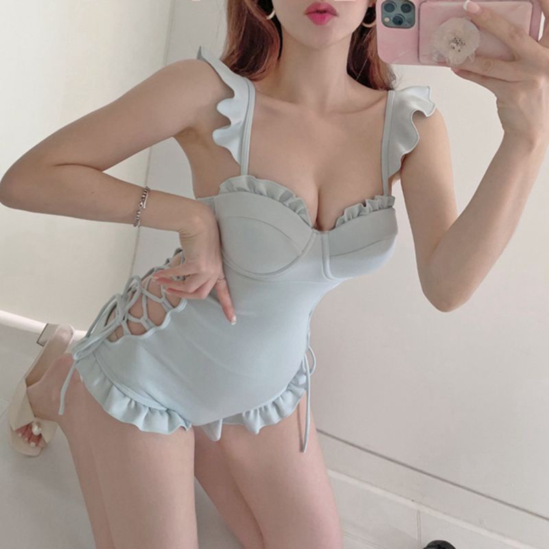 Bộ Đồ Bơi Một Mảnh Ôm Dáng Phong Cách Nhật Hàn Gợi Cảm Cho Nữ