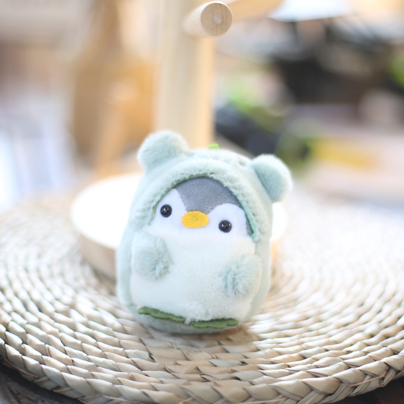 Móc Khóa Hình Thú Nhồi Bông Koupen Chan / Chim Cánh Cụt / Gấu Mặc Đầm Dễ Thương Cho Bé Gái