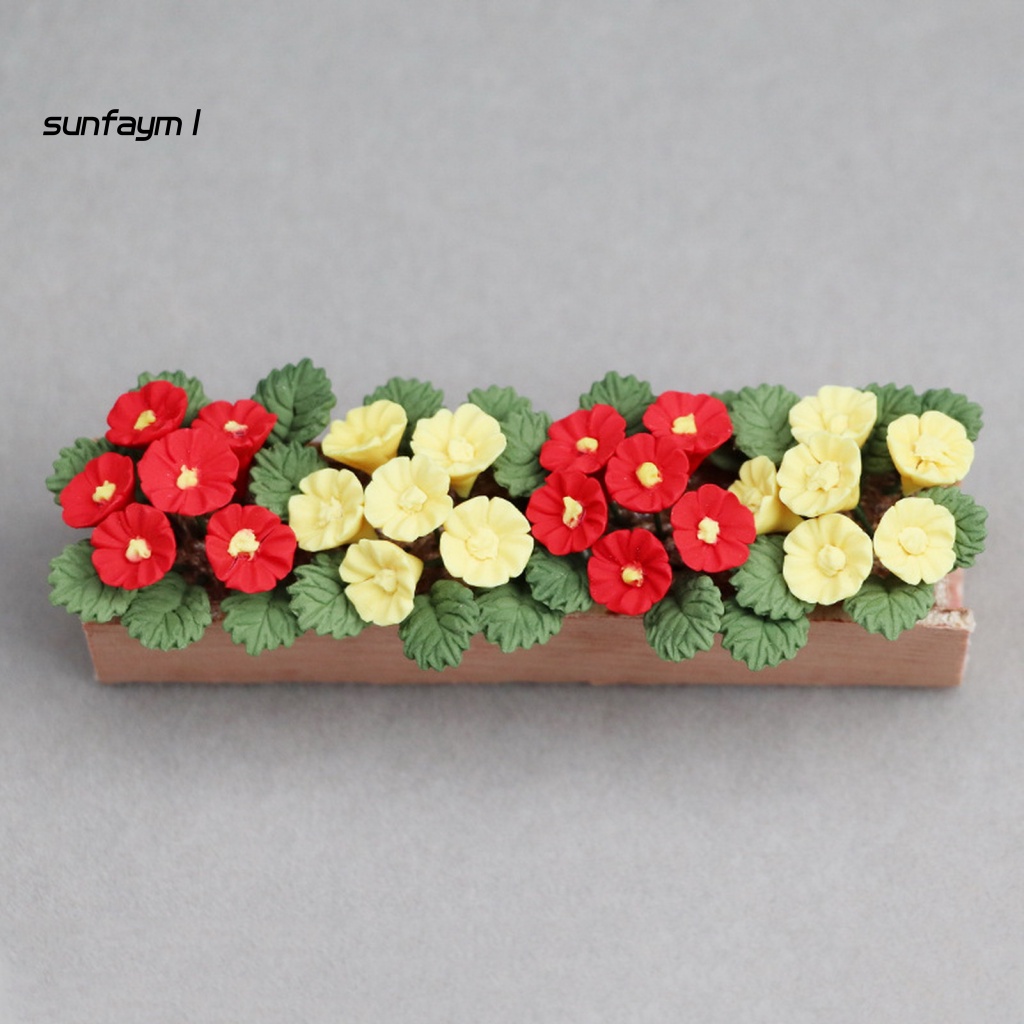Mô Hình Chậu Hoa Mini Tỷ Lệ 1: 12 Dùng Trang Trí Tiểu Cảnh / Nhà Búp Bê