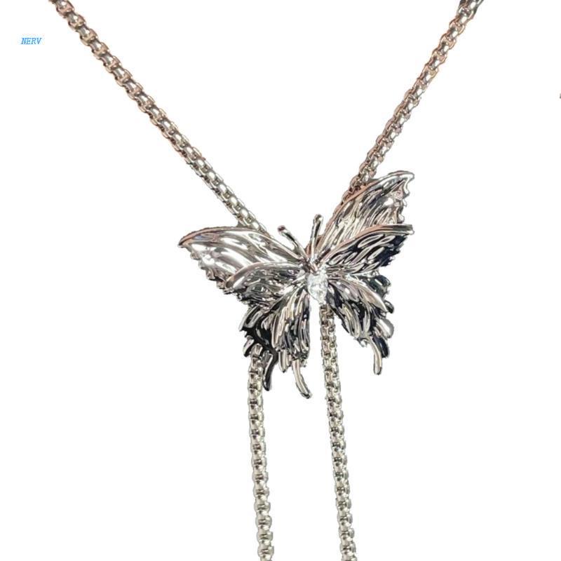 Vòng Cổ Choker Dây Rút Mặt Bướm Thời Trang