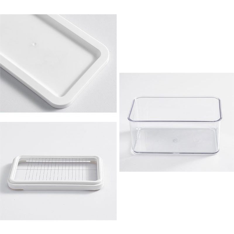 Hộp Cắt Bơ Hình Chữ Nhật Bằng Thép Không Gỉ Tiện Dụng Cho Nhà Bếp