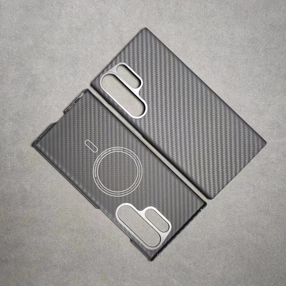 Ốp Điện Thoại Sợi carbon Siêu Mỏng Từ Tính Cho Samsung Galaxy S23 ultra S23 + plus