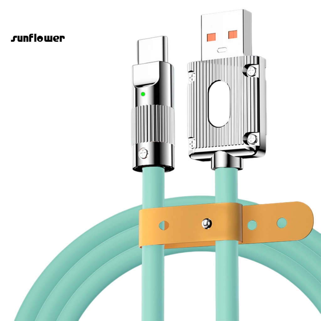 Dây Cáp Sạc Nhanh Hai Đầu Type-C Bằng Silicone 6A