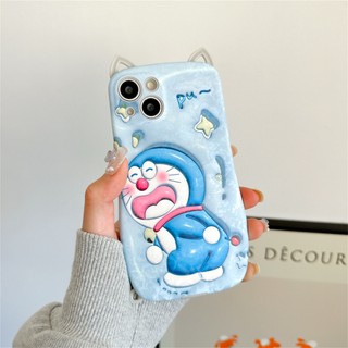 Ốp Điện Thoại TPU Mềm Hình Doraemon 3D Cho iPhone 14 13 12 11 Pro Max 12Pro 13Pro 14Pro 14Plus 13ProMax 14ProMax X XS Max XR 7 8 Plus