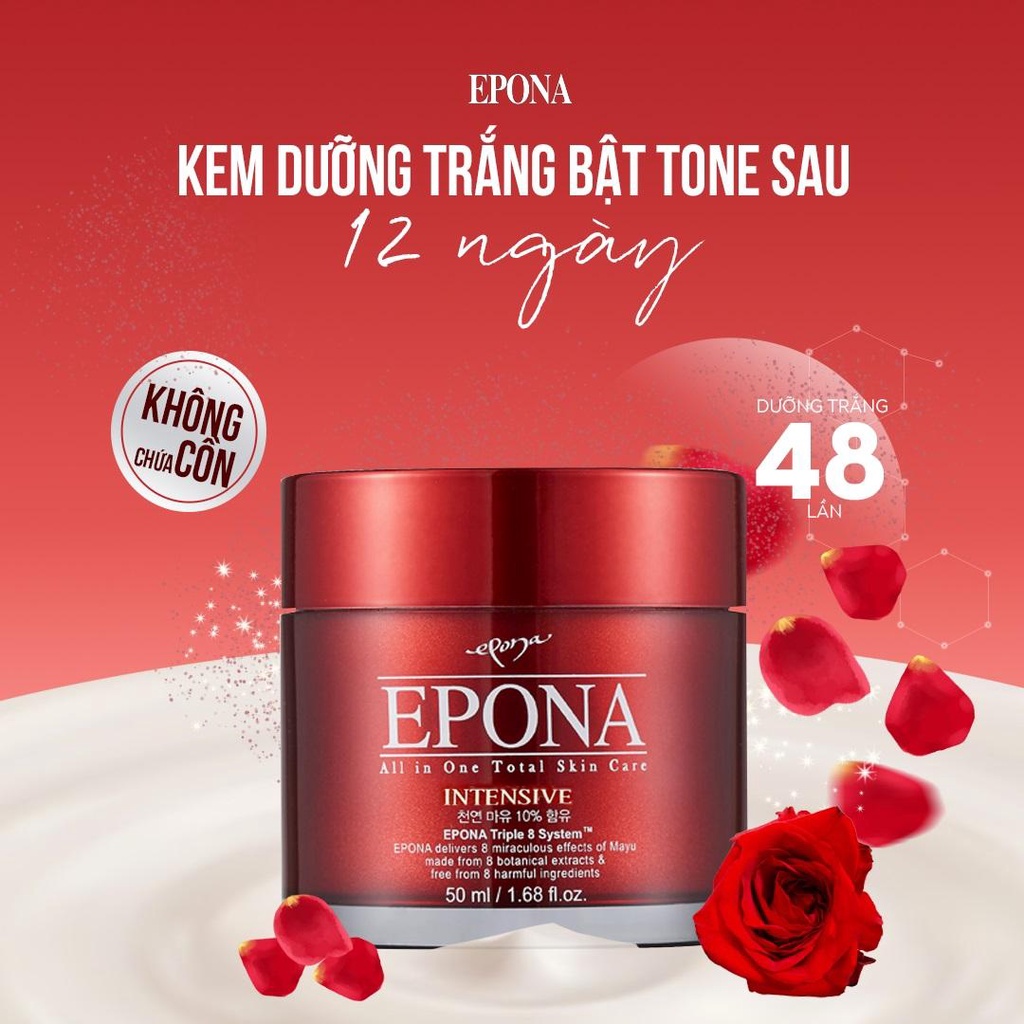 Kem Dưỡng Epona Dầu Ngựa Làm Sáng Da, Ngừa Lão Hóa EPONA All-In-One Total Skin Care Intensive 50ml